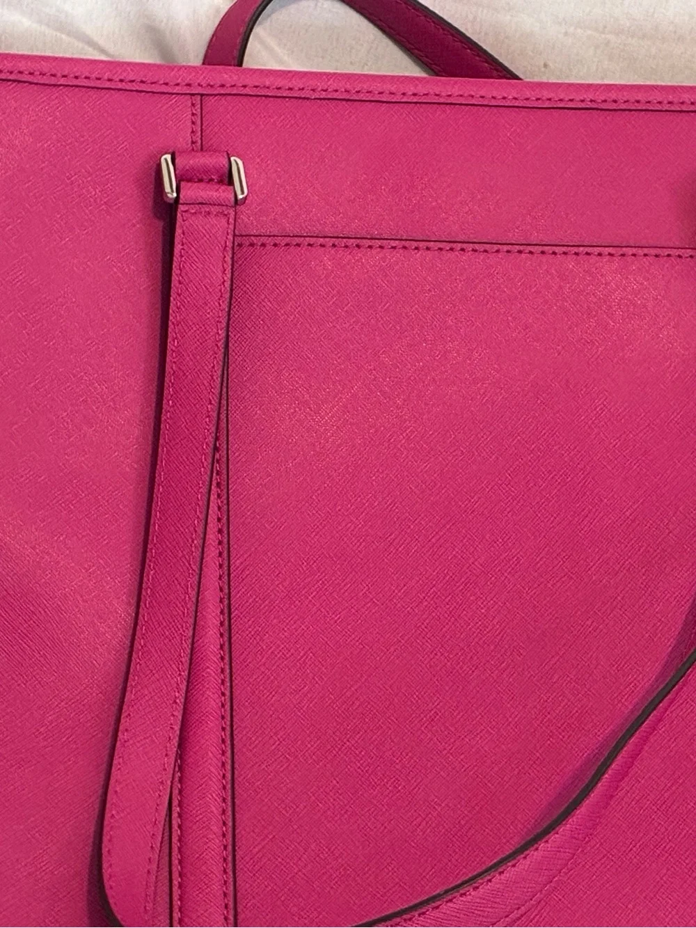 Michael Kors Saffiano Leather Tote in Bright Pink